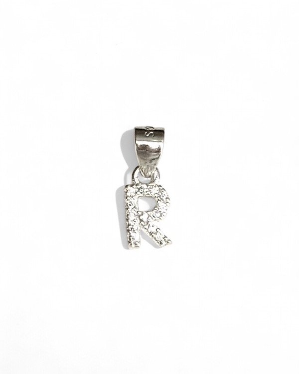 Producto - DIJE "R" SHINY PLATA 925