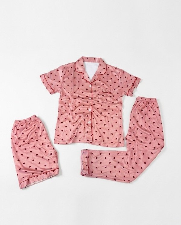 Producto - Pijama camisero 3 piezas (varias estampas)