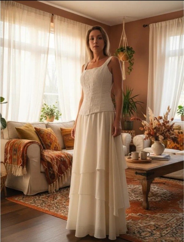 Producto - Vestido Novia señora corset con falda irregular - 0