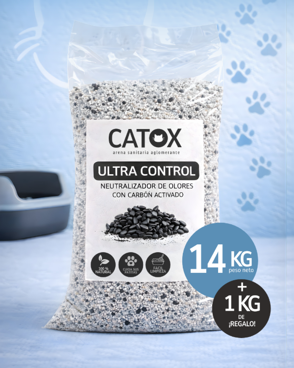 Producto - Arena sanitaria aglomerante Ultra Control con carbón activado x 15KG