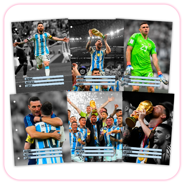 Producto - Kit imprimible Carátulas Separadores N3 SELECCIÓN ARGENTINA