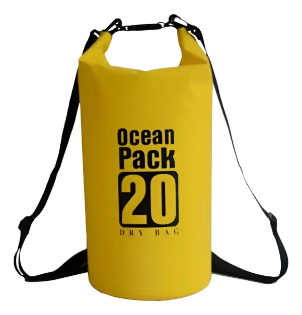 Producto - Bolso Estanco Morgul Impermeable Sumergible Pvc 20 Litros Color Amarillo