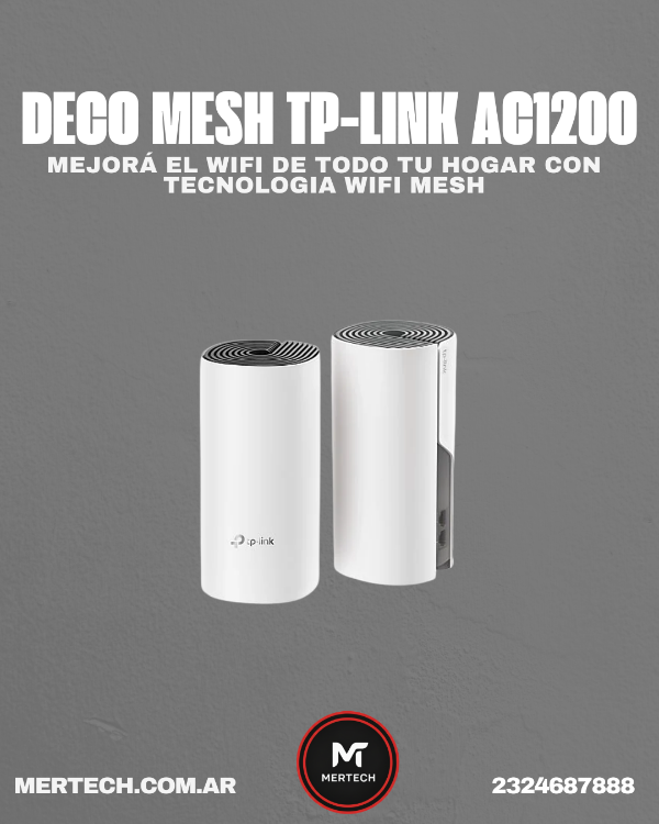 Producto - Deco E4 Pack de 1 Mesh TP Link AC1200 Wifi System