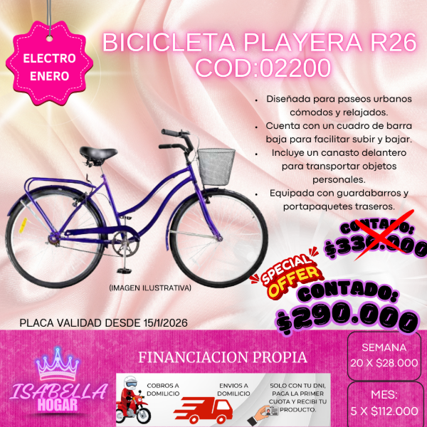 Producto - BICICLETA PLAYERA R26 COD:02200
