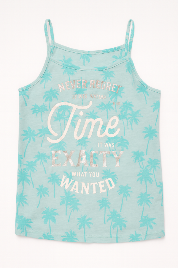 Producto - Musculosa Nena HM Turquesa TIME