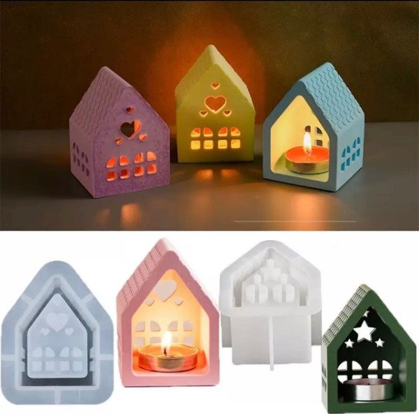 Producto - Molde portavela casa-home