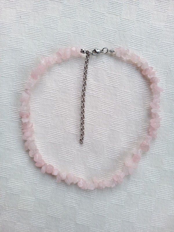 Producto - Gargantilla Gaia - Cuarzo Rosa