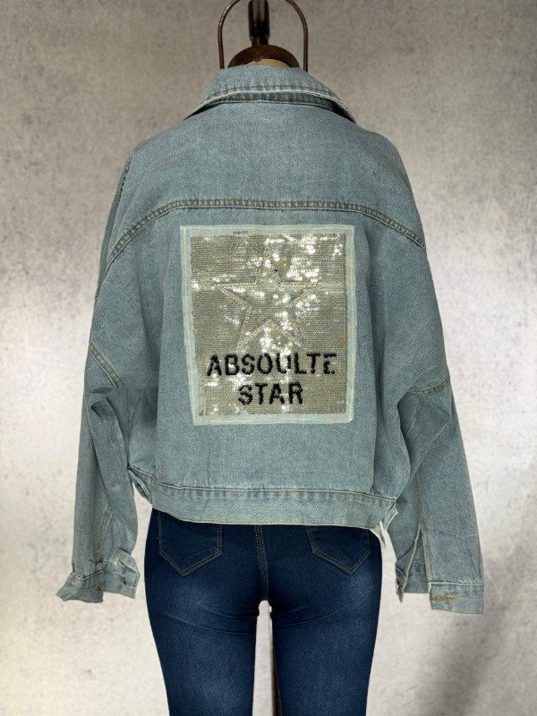 Producto - CAMPERA ABSOLUT CELESTE RIGIDA CON APLIQUE