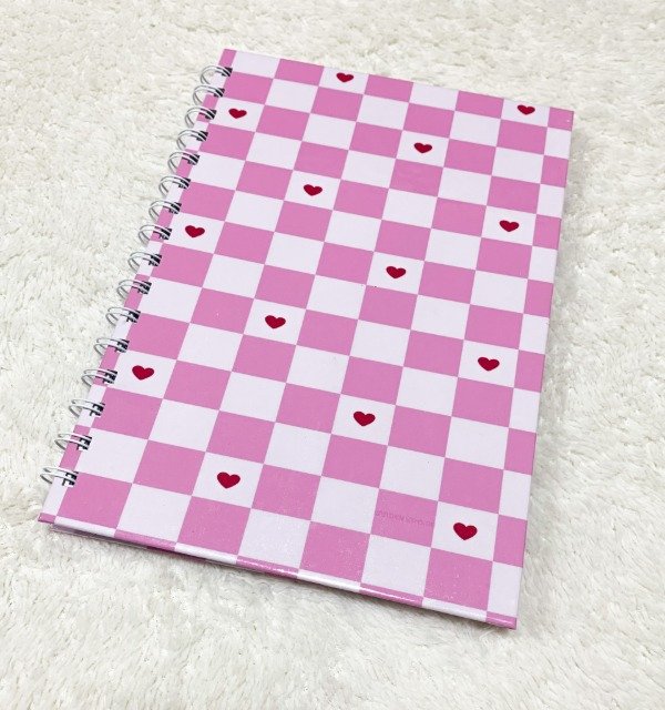 Producto - Cuaderno Anillado Cuadraditos Con Corazones