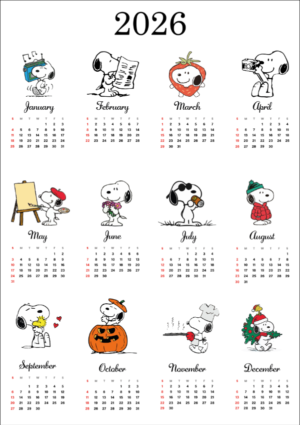 Producto - CALENDARIO SNOOPY