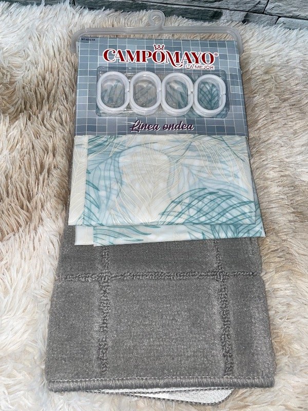 Producto - Set de cortina y alfombra ondea - 3