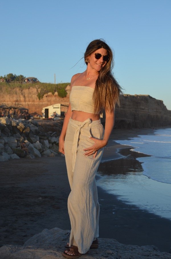 Producto - Pantalón Coral 100 Lino Beige