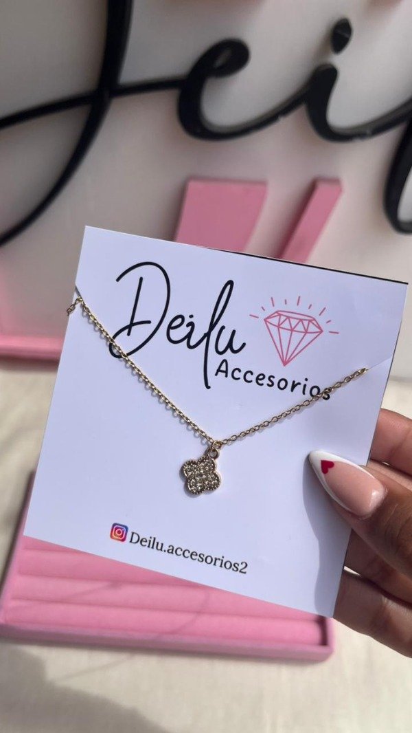 Producto - Collar trebol shimmer gold