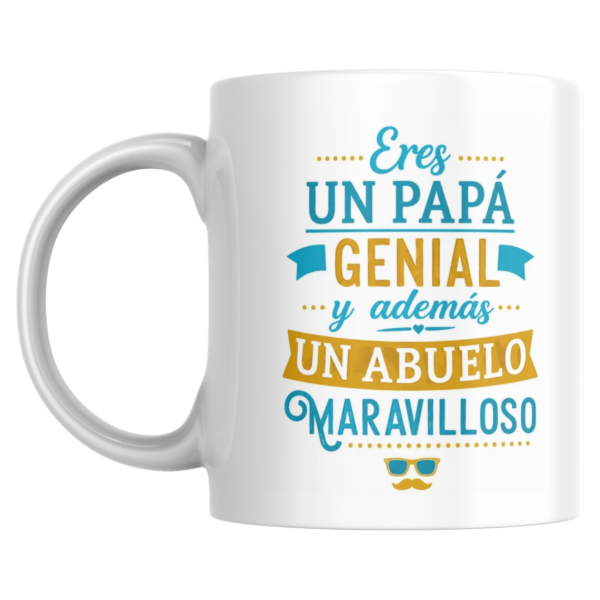 Producto - Taza - Dia del padre - Eres un papa genial y un abuelo maravilloso