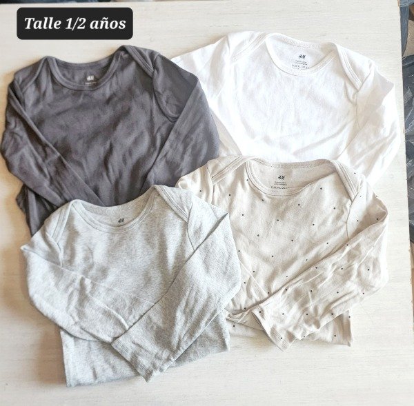 Producto - Pack de 4 body Manga larga HyM talle 1/2 años