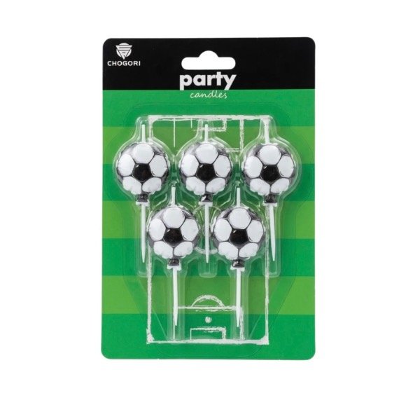 Producto - VELA SET GLOBOS DE PELOTAS DE FUTBOL X 5 PIEZAS
