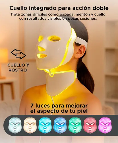 Producto - Mascara facial led -terapia fotodionmica -antiacon/rejuvenecimiento -192 luces - - 2