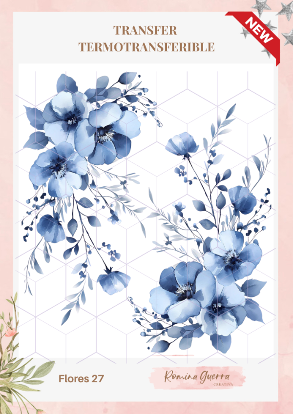 Producto - Transfer termotransferible - Flores 27