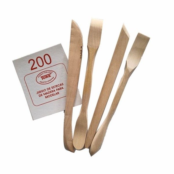 Producto - Set estecas de madera TURK 200 x4 u