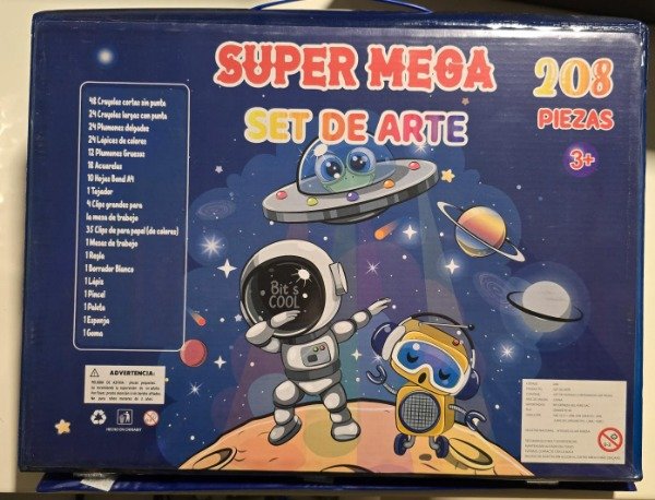 Producto - MALETIN DE ARTE CON ATRIL (208 piezas) Diseño Astronauta