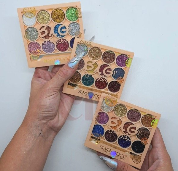 Producto - paleta glitter 12c con brochita