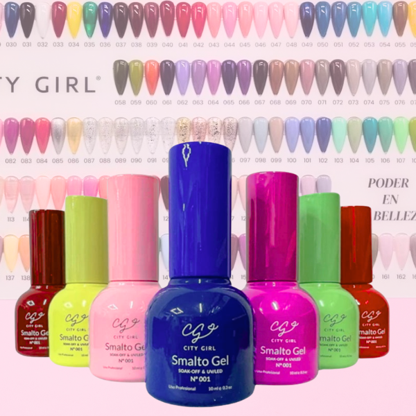 Producto - ESMALTES SEMI PERMANENTE CITY GIRL X22 UNIDADES + 1 OJO DE GATO  DE REGALO