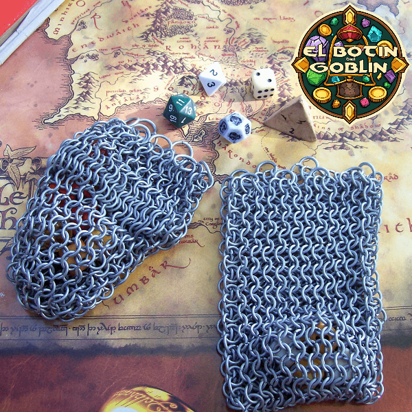 Producto - Bolsa para Dados Artesanal de Cota de Malla de Metal (Alambre Galvanizado)