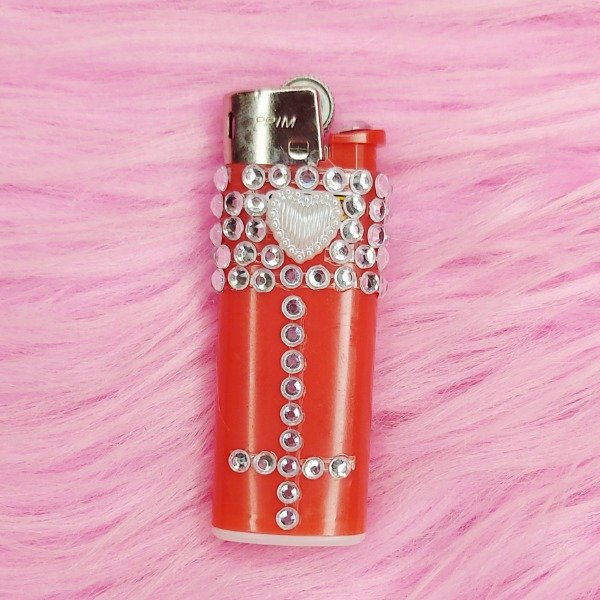 Producto - Sparkly Flame Bic Mini Inverted Cross