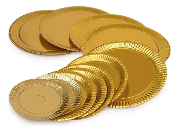 Producto - BANDEJA CARTON DORADO CIRCULAR