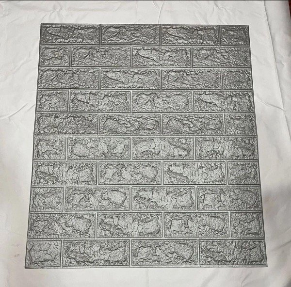 Producto - Placas 3D autoadhesivas ladrillo plateado 70x77 cm - 1