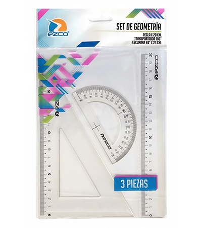 Producto - Set de geometria escolar 3 piezas