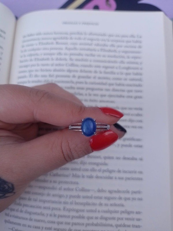 Producto - Anillo Cianita Azul regulable