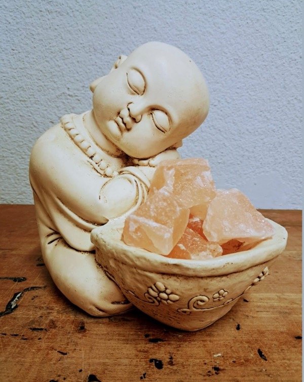 Producto - Lampara de sal bebote soñador patinado