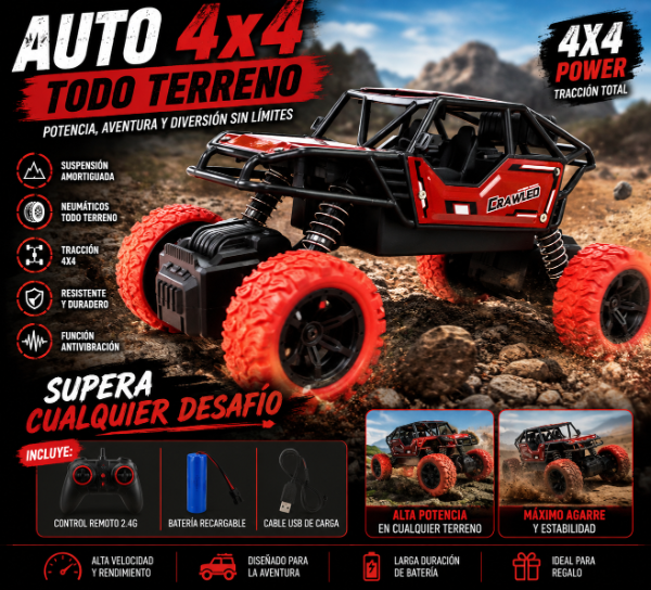 Producto - 4 X 4 TODO TERRENO ACROBATA - ZUMO - ROJO
