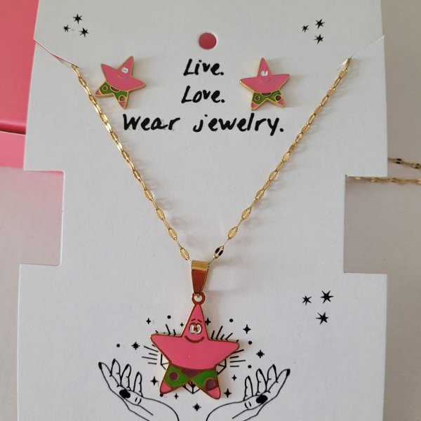 Producto - Conjunto Collar + Aros - Patricio