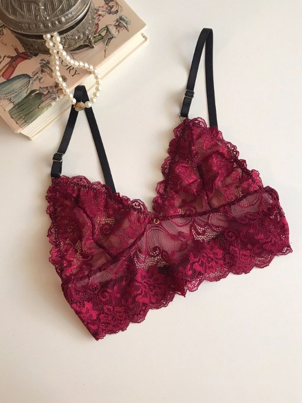 Producto - Top Azahar bordó forrado