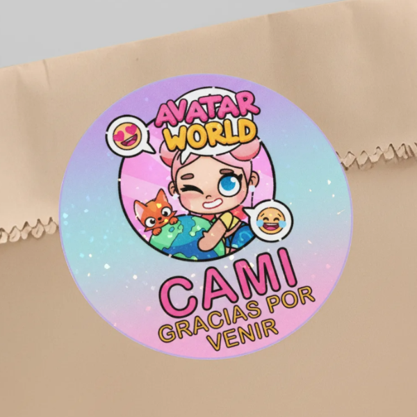 Producto - Etiquetas Imprimibles Editables Avatar World Souvenirs