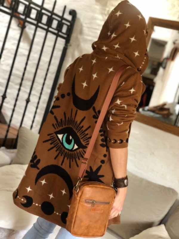 Producto - Saco jacquard ojo turco marrón