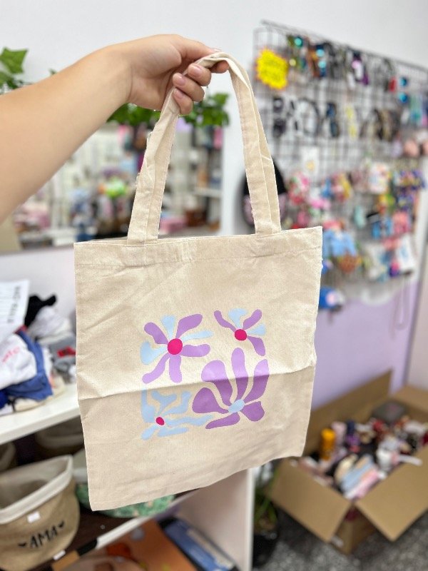 Producto - Bolsito multi uso flores lilas