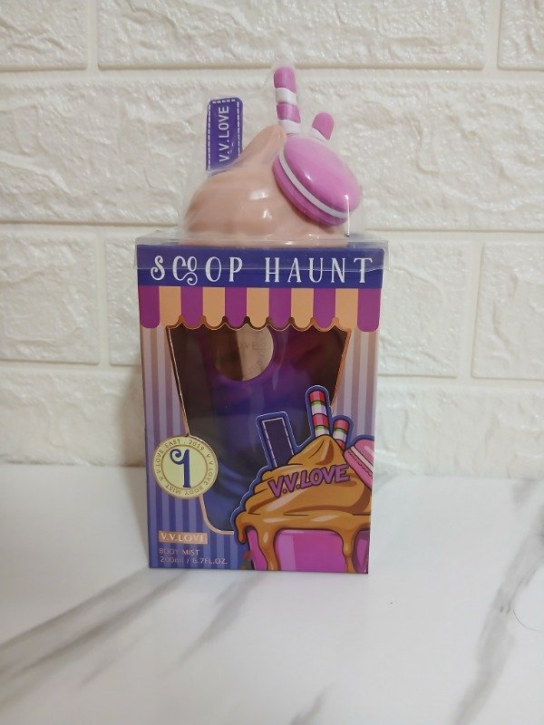 Producto - Body Mist Scoop Haunt V.V.LOVE - Diseño de Malteada/Frappé (Rosa y Violeta) - 0