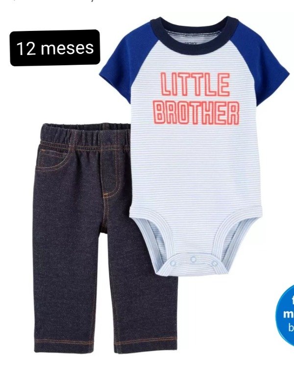 Duo Carters pantalon y body  12 meses litle brother