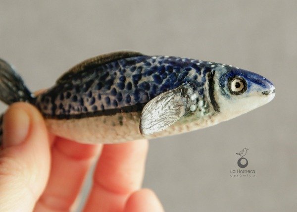 Producto - Escultura De Pez De Cerámica Hecha A Mano Pieza Única Arte - 0