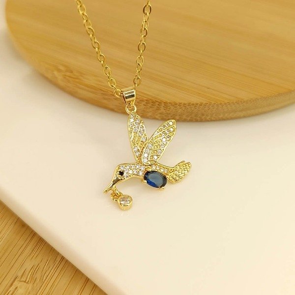 Producto - Collar Colibrí - Azul