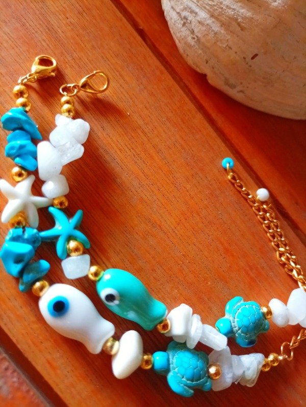 Producto - Pulsera escallas pez tortuguita pez