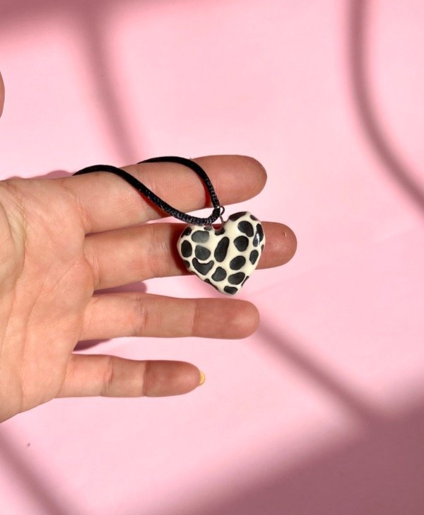 Producto - Corazon Chico BIFAS Oleo 3D Negro + Spiral