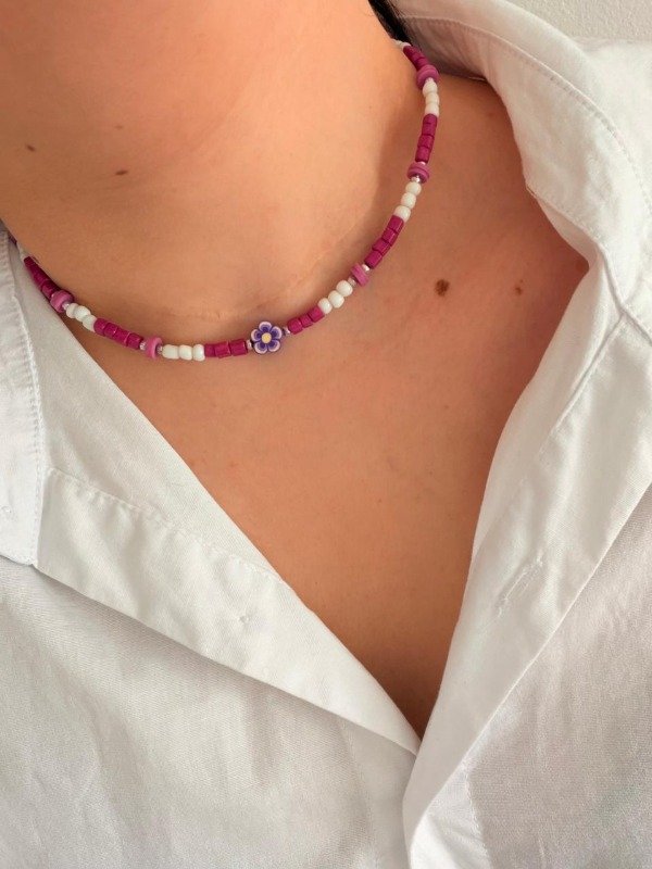 Producto - Collar Flor lila - 0