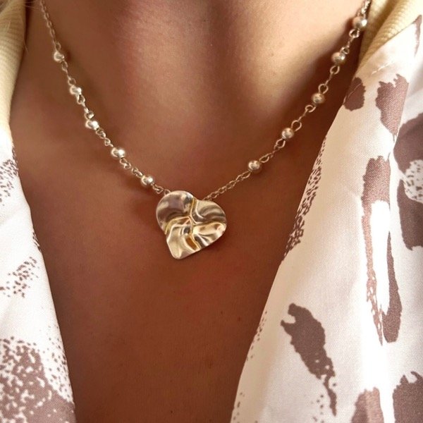 Producto - Conjunto Corazón ondulado Plata 900