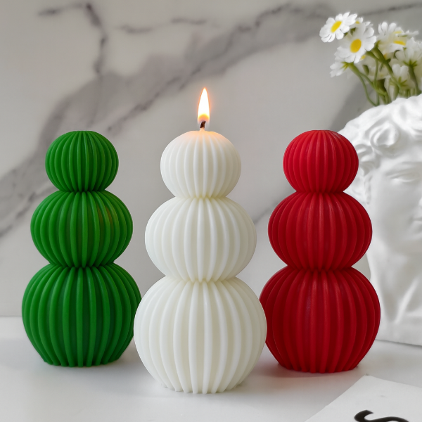 Producto - Molde de silicona esferas rayadas apiladas