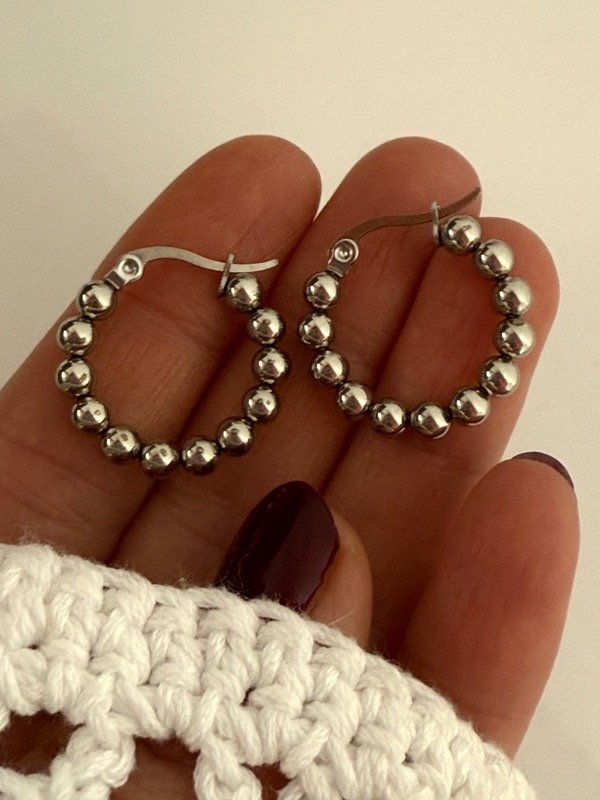 Producto - A1157 Aros bolitas 2 cm