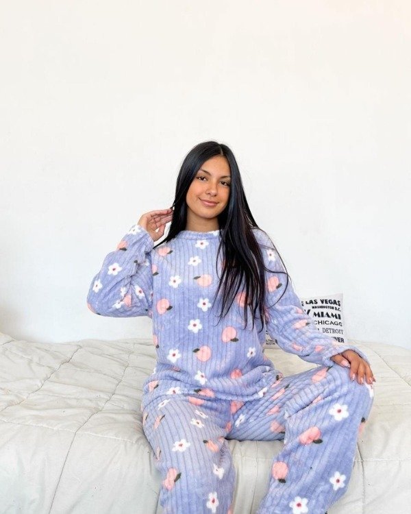 Producto - (2 PIEZAS) Conjunto Polar Soft Duraznos Celeste /Azul